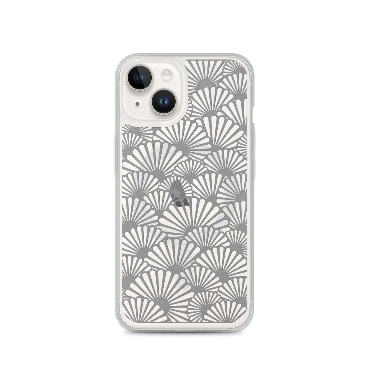 KONG+ Tokyo Silver Fans Japanese pattern iPhone case with silver fan design and MagSafe compatibility