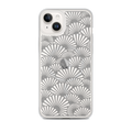 KONG+ Tokyo Silver Fans Japanese pattern iPhone case with silver fan design and MagSafe compatibility