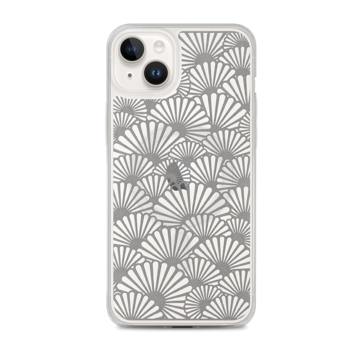 KONG+ Tokyo Silver Fans Japanese pattern iPhone case with silver fan design and MagSafe compatibility